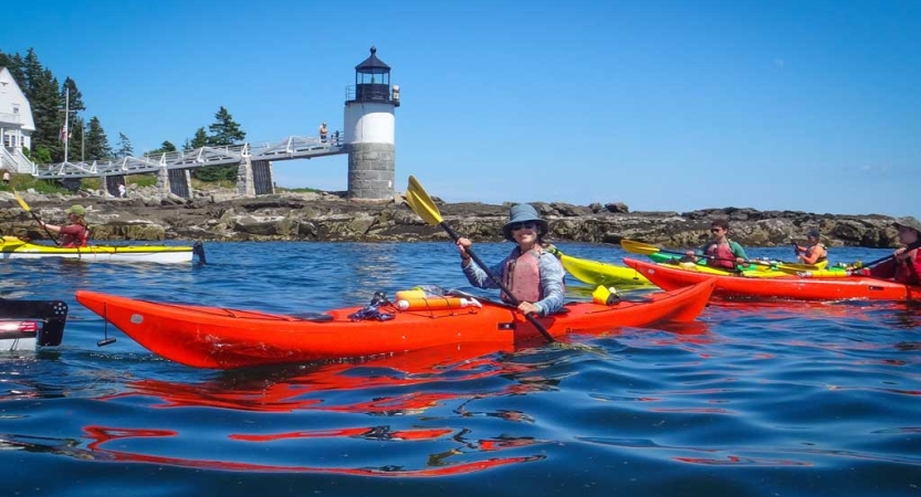 sea kayaking trip for teens in maine